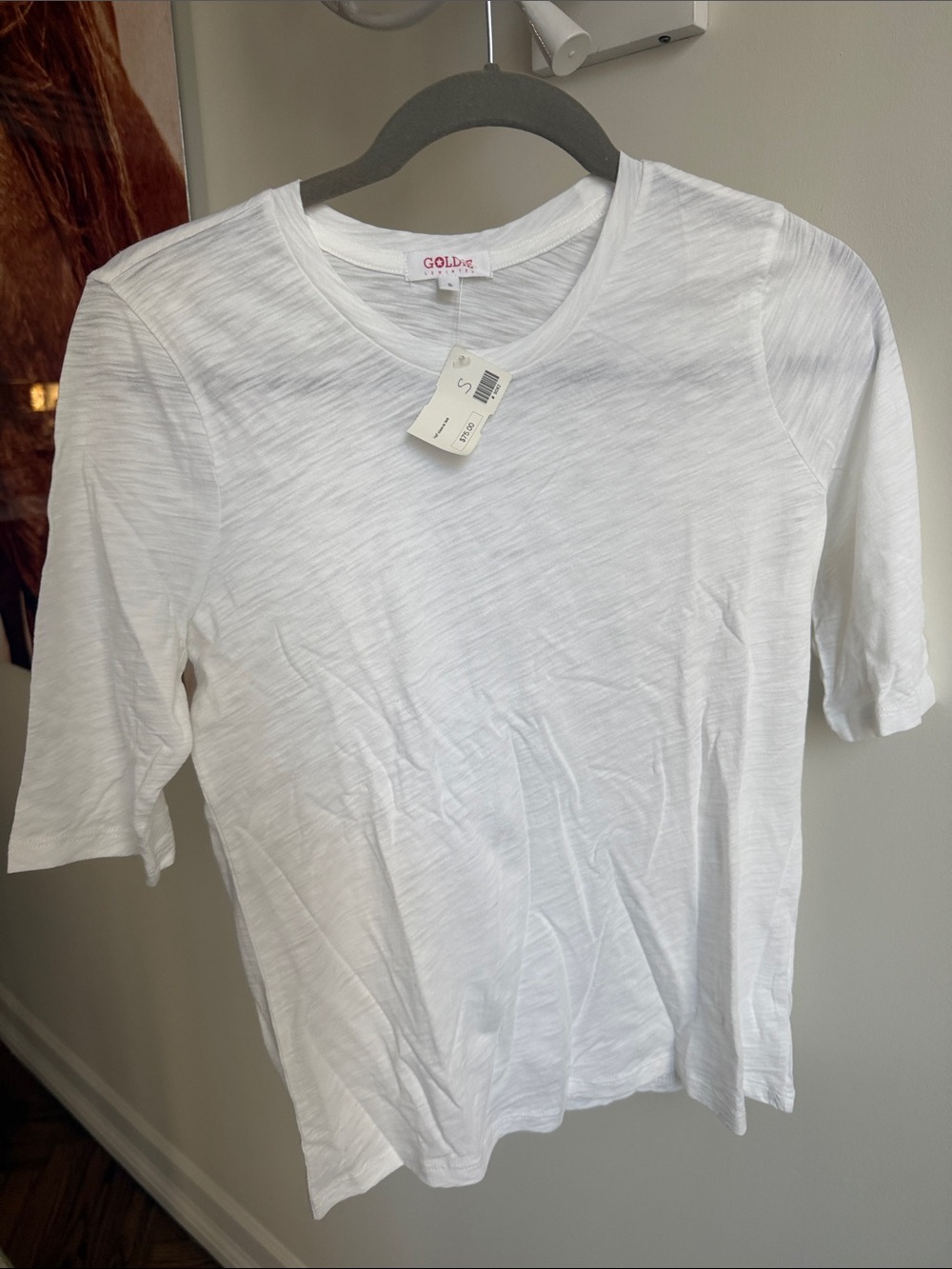 Goldie White Short Sleeve Crew Tee